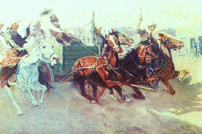 Frederick Remington Bringing Home the New Cook Germany oil painting art